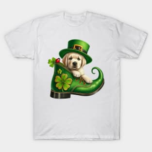 Labrador Retriever Dog Shoes For Patricks Day T-Shirt